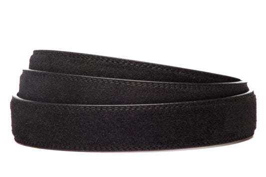 1.25" Black Micro-Suede Strap - Anson Belt & Buckle