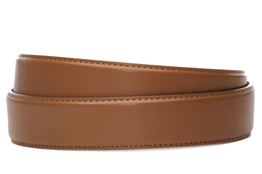 1.5" Light Brown Leather Strap - Anson Belt & Buckle