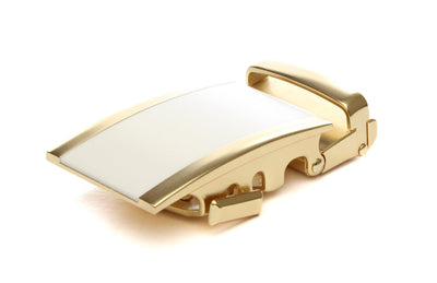 White Onyx Buckle in Gold