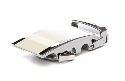 White Onyx Buckle in Silver