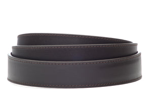 1.25" Chocolate Vegetable Tanned Leather Strap - Anson Belt & Buckle