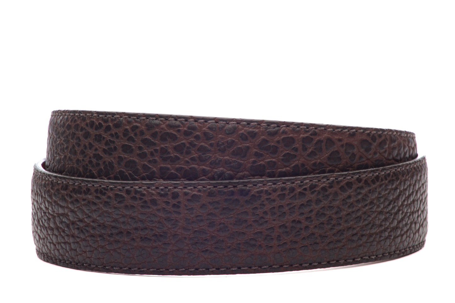 1.5" Brown American Bison Leather Strap