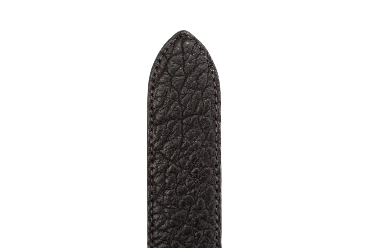 1.5" Black American Bison Leather Strap