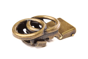 1.25" Double-O in Antiqued Gold