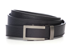 1.25" Black Buffalo Veg. Tanned Leather Strap w/Traditional Buckle in Gunmetal