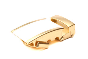 1.25" White Onyx Buckle in Gold