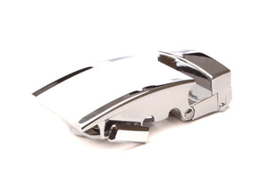 1.25" White Onyx Buckle in Silver