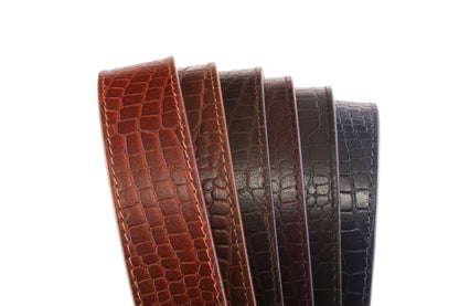 1.5" Crocuffalo Vegetable Tanned Leather - Anson Belt & Buckle