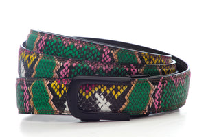 1.25 Multi-colored Boa (Green/Pink) with Traditional Black w/ Curve