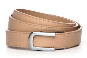 1.25 Blush Vegan Leather with Traditional Silver w/ Curve