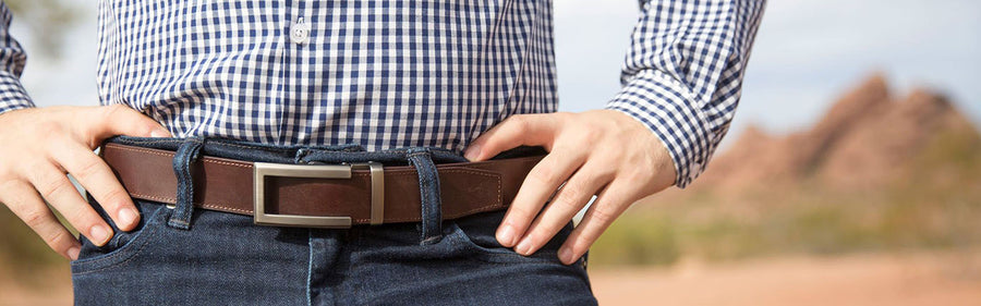 Belts Without Holes. Anson Belt & Buckle offers micro-adjustable holeless belts! Belts Without Holes. Anson Belt & Buckle offers micro-adjustable holeless belts!