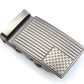 Men's USA flag ratchet belt buckle in gunmetal with a width of 1.5 inches, front view.
