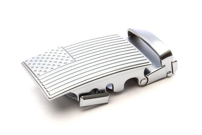 USA Flag Buckle in Silver
