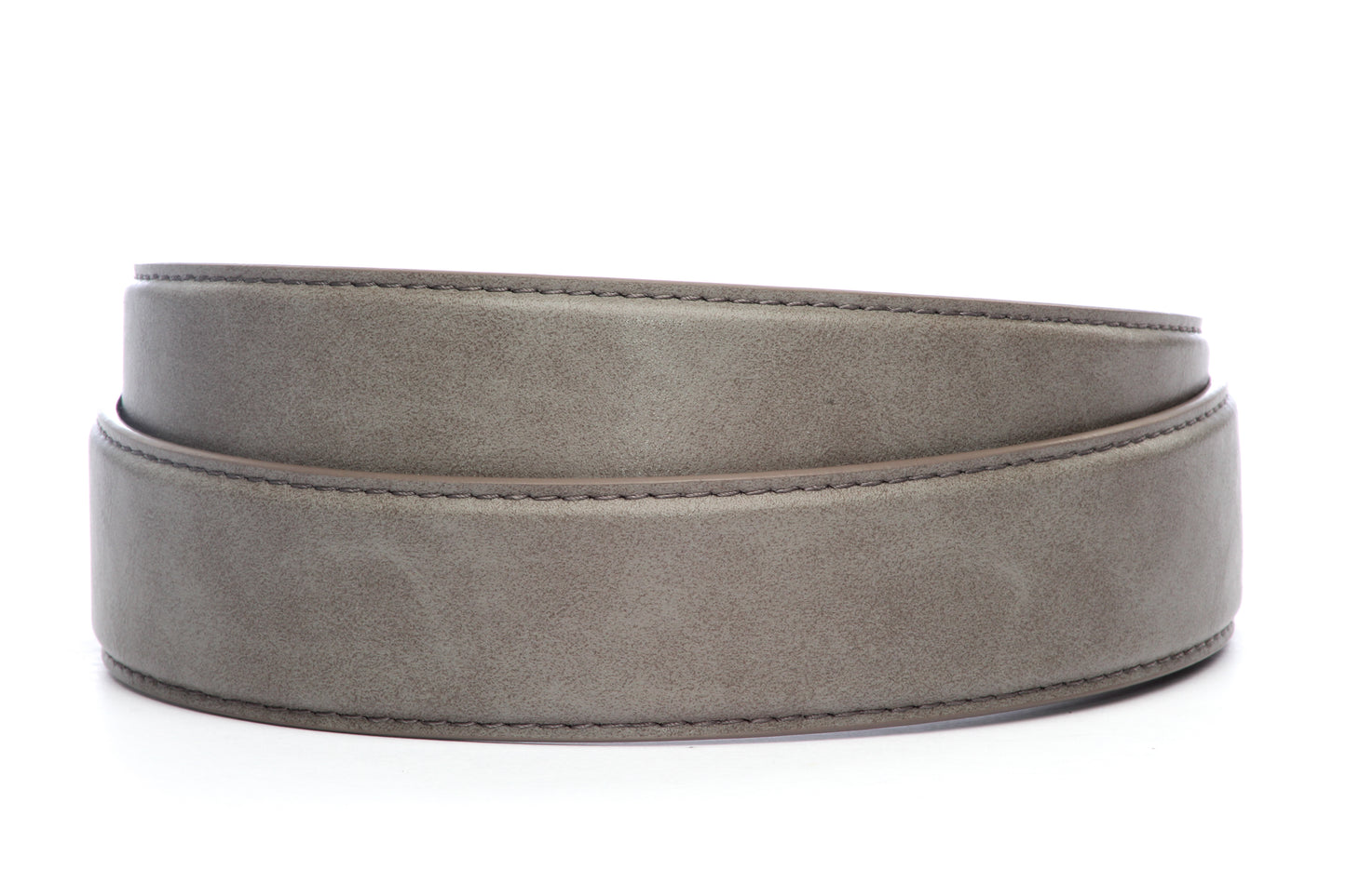 Men's XL vegan microfiber belt strap in shark grey, 1.5 inches wide, formal look