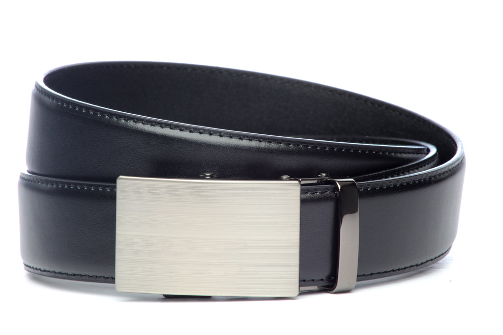 Leather Belt w/ Buckle Men's Ratchet Belt Black, Buy