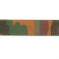 Men's canvas belt strap in camo with a 1.25-inch width, casual look, stitching close up