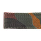 Men's canvas belt strap in camo with a 1.25-inch width, casual look, tip of the strap