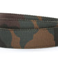 Men's canvas belt strap in camo, 1.5 inches wide, casual look