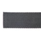 Men's canvas belt strap in graphite with a 1.25-inch width, casual look, tip of the strap