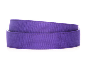 Men's canvas belt strap in purple, 1.5 inches wide, casual look