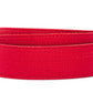 Men's canvas belt strap in red, 1.5 inches wide, casual look