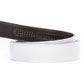 Men's canvas belt strap in white, 1.5 inches wide, casual look, microfiber back