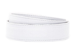 Men's canvas belt strap in white, 1.5 inches wide, casual look