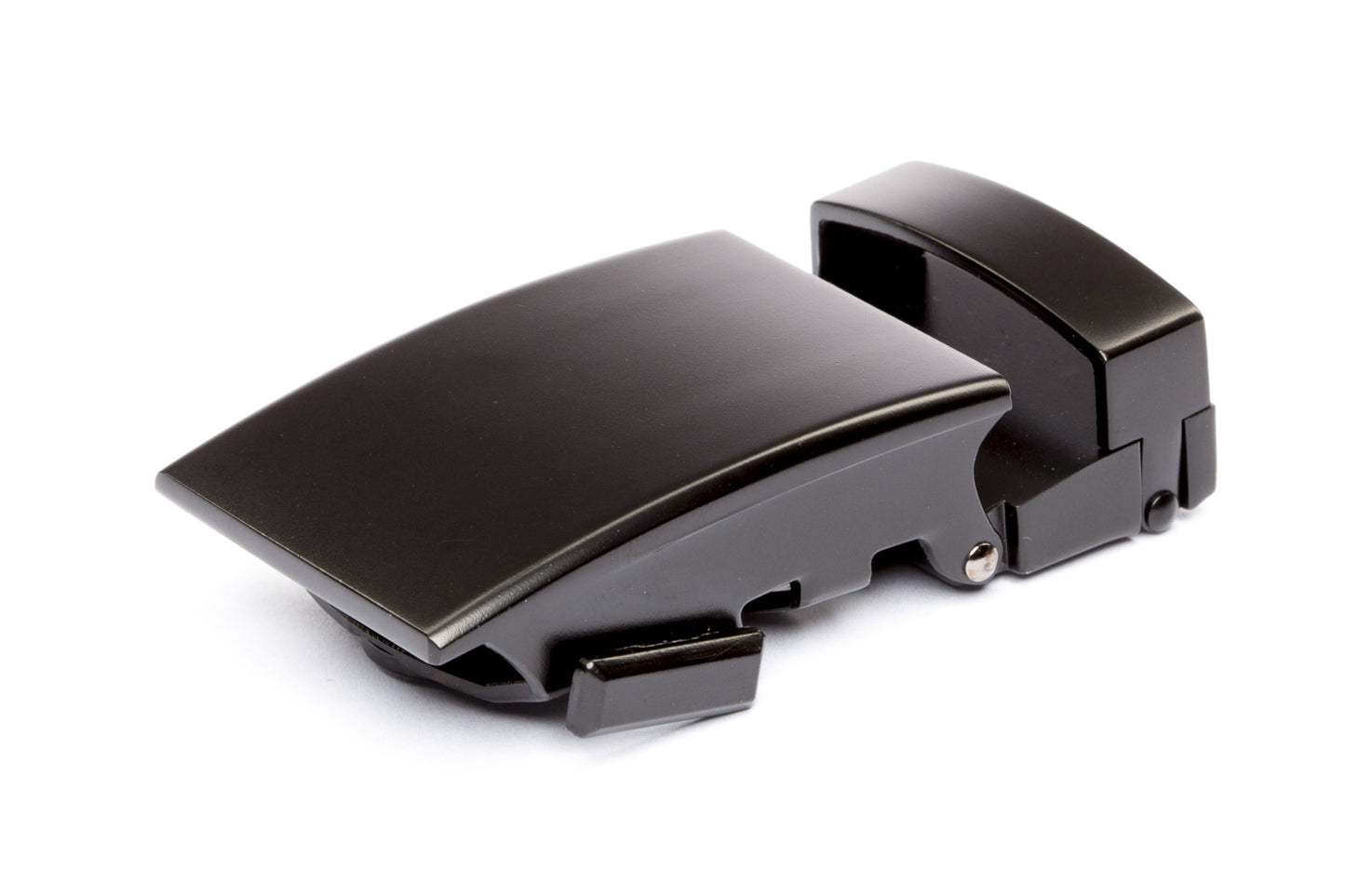 Men's classic ratchet belt buckle in black with a 1.25-inch width.