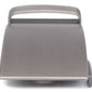 Men's classic ratchet belt buckle in gunmetal with a width of 1.5 inches, close up front view.