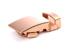 Men's classic ratchet belt buckle in rose gold with a 1.25-inch width.