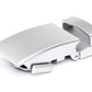 Men's classic ratchet belt buckle in silver with a 1.25-inch width.