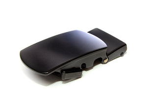 Men's classic with a curve ratchet belt buckle in black with a width of 1.5 inches.