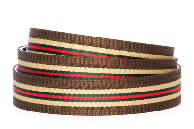 Green-Red Stripe w/Trim Cloth Strap