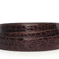 Men's crocodile belt strap in dark brown with a 1.25-inch width, formal look