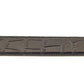 Men's faux croc belt strap in black with a 1.25-inch width, formal look, flat lay