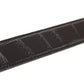 Men's faux croc belt strap in black with a 1.25-inch width, formal look, slanted view