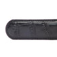 Men's faux croc belt strap in black with a 1.25-inch width, formal look, tip of the strap