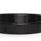 Men's faux croc belt strap in black, 1.5 inches wide, formal look