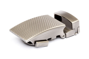 Men's golf ratchet belt buckle in gunmetal with a 1.25-inch width.