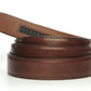 Men's Italian calfskin belt strap in brown with a 1.25-inch width, formal look, full roll