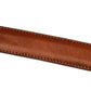 Men's Italian calfskin belt strap in cognac with a 1.25-inch width, formal look, marbled texture