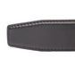 Men's leather belt strap in black, 1.5 inches wide, formal look, tip of the strap