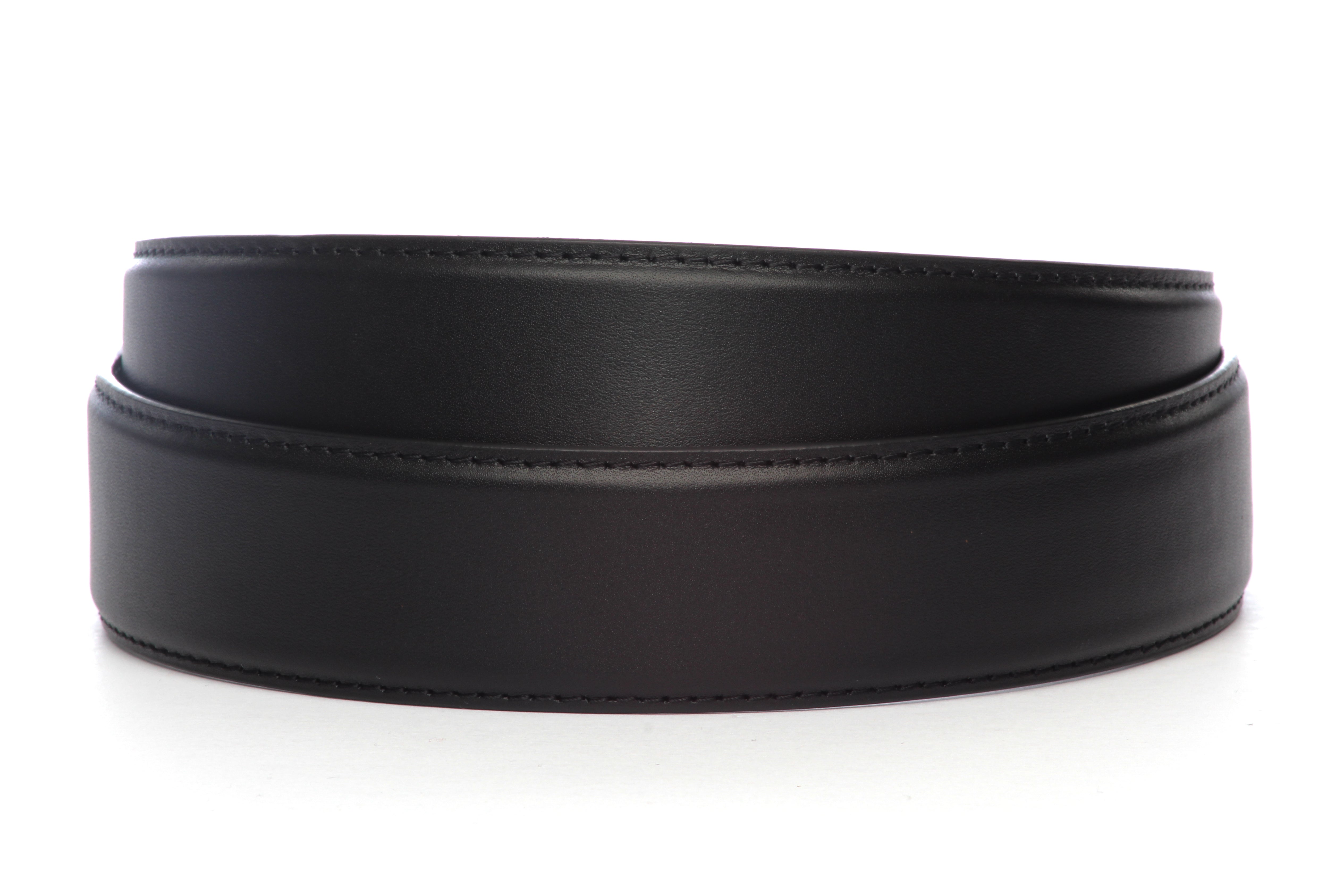 Black leather outlet belt strap