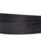 Men's leather belt strap in black buffalo vegetable tanned, 1.5 inches wide, formal look