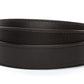 Men's leather belt strap in black vegetable tanned with a 1.25-inch width, formal look