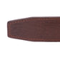 Men's leather belt strap in brown buffalo vegetable tanned, 1.5 inches wide, formal look, tip of the strap