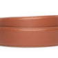 Men's leather belt strap in cognac, 1.5 inches wide, formal look