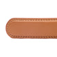Men's leather belt strap in light brown with a 1.25-inch width, formal look, tip of the strap