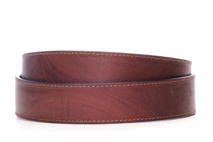 Men's leather belt strap in marbled tan buffalo vegetable tanned, 1.5 inches wide, formal look