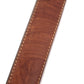 Men's leather belt strap in marbled tan vegetable tanned with a 1.25-inch width, formal look, close up view of strap texture
